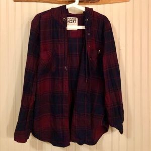 Boyfriend flannel with hood
